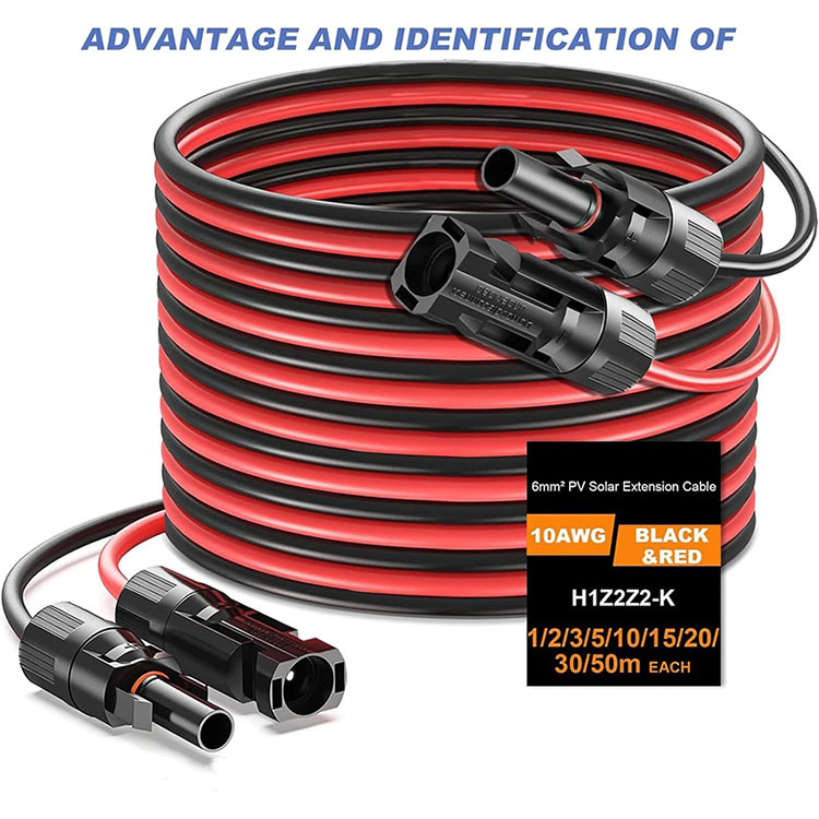 Birbaşa Dəfn 10AWG Günəş Uzatma Kabel 50Ft